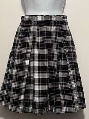 Preppy Y2K Academia Elderwear Uniform Blue/Green Plaid Skirt Youth Girl Size 10